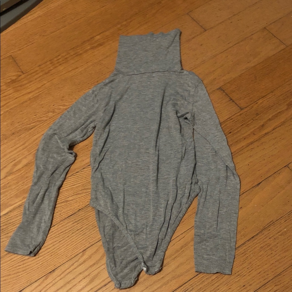 Gray Women's Turtleneck bodysuit